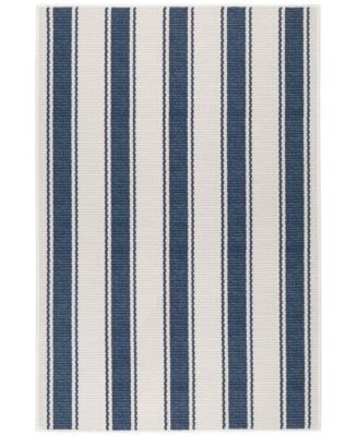Dash and Albert Rugs by Annie Selke - Blue Awning Machine Washable DA2033 6'x9' Area Rug