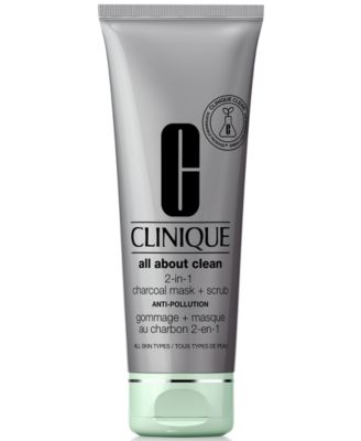 Clinique - All About Clean 2-In-1 Charcoal Mask + Scrub, 3.4-oz.