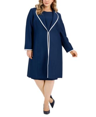 Le Suit - Plus Size Jacquard Sheath Dress Suit