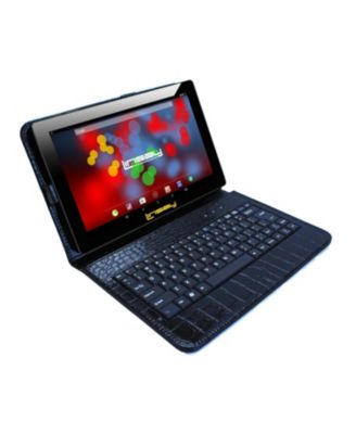 LINSAY - 10.1" 1280x800 IPS Screen Quad Core 2GB RAM Tablet 32GB Android 10 with Black Crocodile Style Keyboard