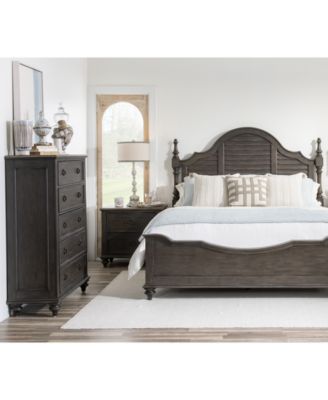 Furniture - Mandeville 3pc Bedroom Set (Louvered King Bed + Drawer Chest + 2-Drawer Nightstand)