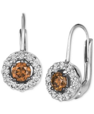 Le Vian - Chocolate Diamonds&reg; & Nude Diamond™ Round Drop Earrings in 14k Vanilla Gold