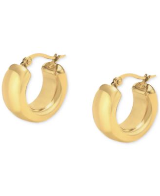 BEN ONI - 18k Gold-Plated Stainless Steel Extra-Small Hoop Earrings, 0.47"
