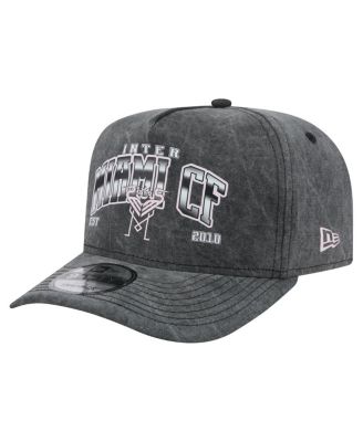 New Era - Men's Black Inter Miami CF Washed 9FIFTY A-Frame Adjustable Hat