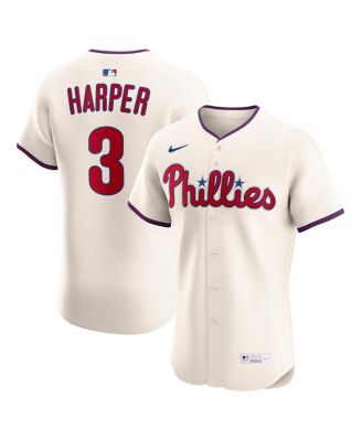 Nike - Men's Bryce Harper Cream Philadelphia Phillies Alternate 2 Elite Jersey