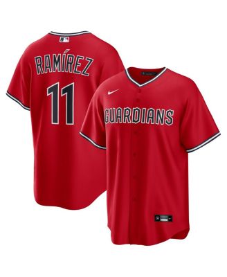 Nike - Men's Jos&eacute; Ramírez Red Cleveland Guardians Alternate 2 Replica Jersey
