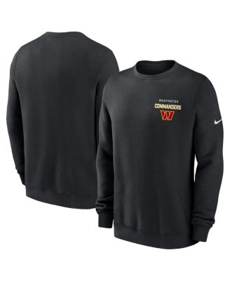 Nike - Men's Black Washington Commanders Primetime Club Fleece Pullover Sweatshirt