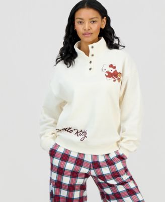 Grayson Threads, The Label - Juniors' Hello Kitty Quarter-Snap Sweatshirt