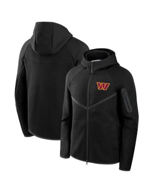 Nike - Men's Black Washington Commanders Tech Fleece Full-Zip Windrunner Hoodie