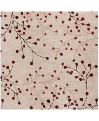 Livabliss - Athena ATH-5053 Burgundy 6' Square Area Rug