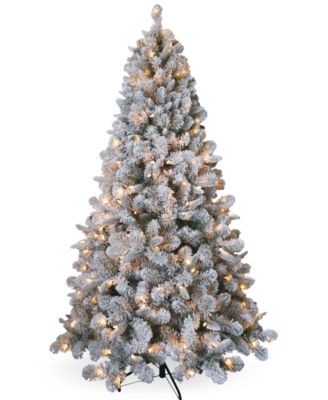 National Tree Company - 6.5' Feel Real Snowy Mixed Pine Tree with Clear Lights
