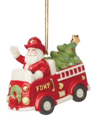 Lenox - Santa in Fire Truck Ornament