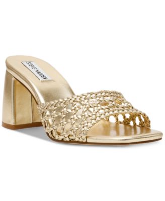 Steve Madden - Women's Mania Cane Block-Heel Sandals