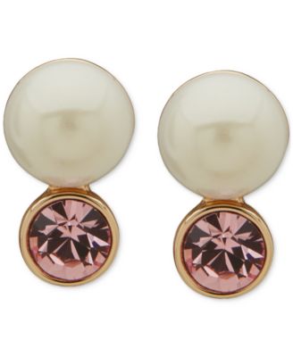 Emily in Paris - Gold-Tone Crystal & Stone Stud Earrings