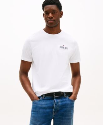 Tommy Hilfiger - Men's Relaxed Fit Short Sleeve Crewneck Stack Logo T-Shirt