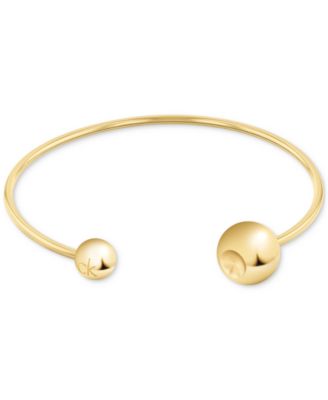 Calvin Klein - Gold-Tone Stainless Steel Sculptural Bubbles Cuff Bracelet