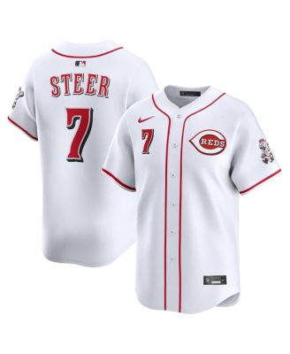 Nike - Men's&nbsp;Spencer Steer White Cincinnati Reds Alternate Limited Player Jersey