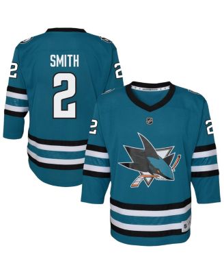 Outerstuff - Big Boys and Girls Will Smith Teal San Jose Sharks Home Replica Player Jersey