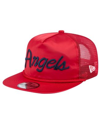 New Era - Men's Red Los Angeles Angels Retro Satin Script Golfer Adjustable Hat