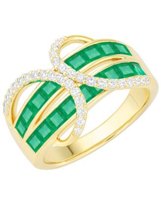 Macy's - Emerald (1-3/4 ct. t.w.) and Diamond (1/3 ct. t.w.) Ring in 14K Gold (also in 14K White Gold Sapphire & 14K Gold Ruby)