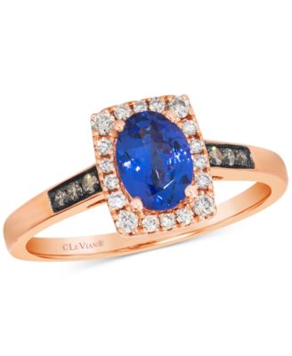 Le Vian - Tanzanite (5/8 ct. t.w.) & Diamond (1/5 ct. t.w.) Statement Ring in 14k Rose Gold