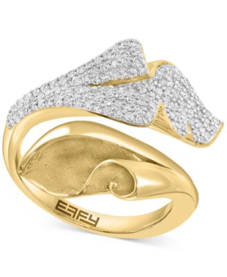 EFFY Collection - Diamond Pav&eacute; Lily Inspired Bypass Ring (3/8 ct. t.w.) in 14k Gold