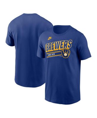 Nike - Men's Royal Milwaukee Brewers Cooperstown Collection Retro T-shirt