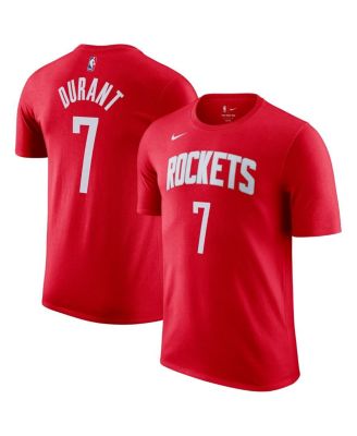 Nike - Men's Kevin Durant Red Houston Rockets Icon Edition Name Number T-Shirt