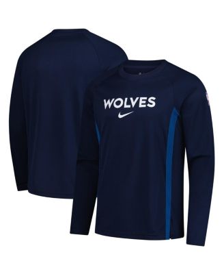 Nike - Men's Navy Minnesota Timberwolves 2025/26 Authentic Pre-Game Legend Dri-FIT Long Sleeve Shooting Shirt