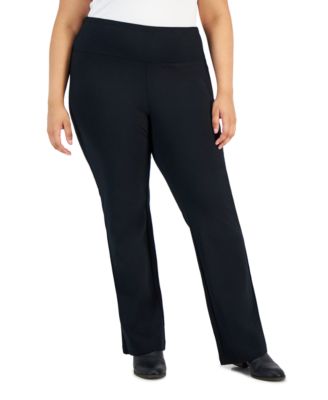 Style & Co - Plus Size High-Rise Bootcut Ponte Pants, Created for Macy's