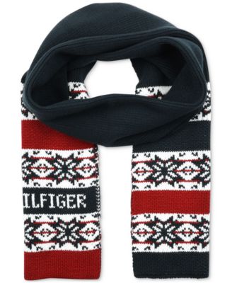 Tommy Hilfiger - Men's Snowflake Fair Isle Scarf