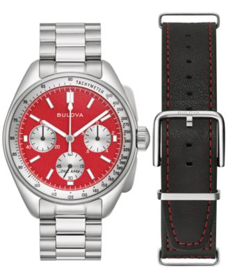 Bulova - Men's Chronograph Lunar Pilot Stainless Steel Bracelet Watch 44mm