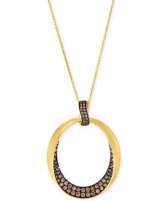 Le Vian - Chocolatier Chocolate Diamond Pendant Necklace (1/2 ct. t.w.) in 14k Honey Gold