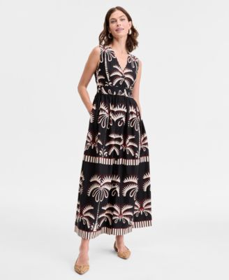 I.N.C. International Concepts - Women's Printed Button-Up Maxi Dress, Exclusively at Macy's
