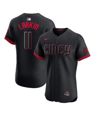 Nike - Men's Barry Larkin Black Cincinnati Reds City Connect Elite Jersey